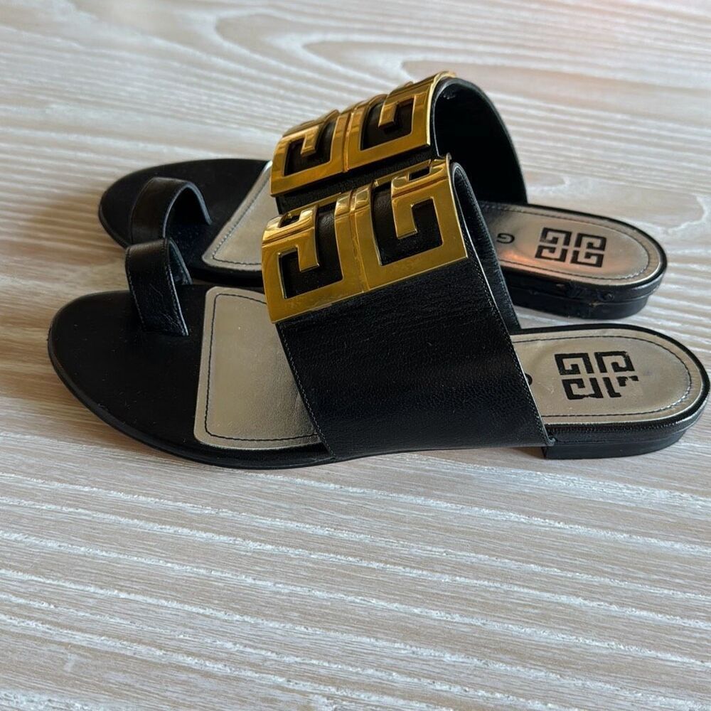 Givenchy Goatskin 4G Flat Toe Ring size 37 - Picture 4 of 11
